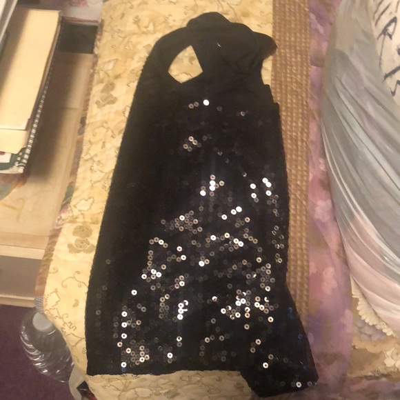 Black Sequin Mini Dress 👗 By Celine by Champion - Picture 13 of 14